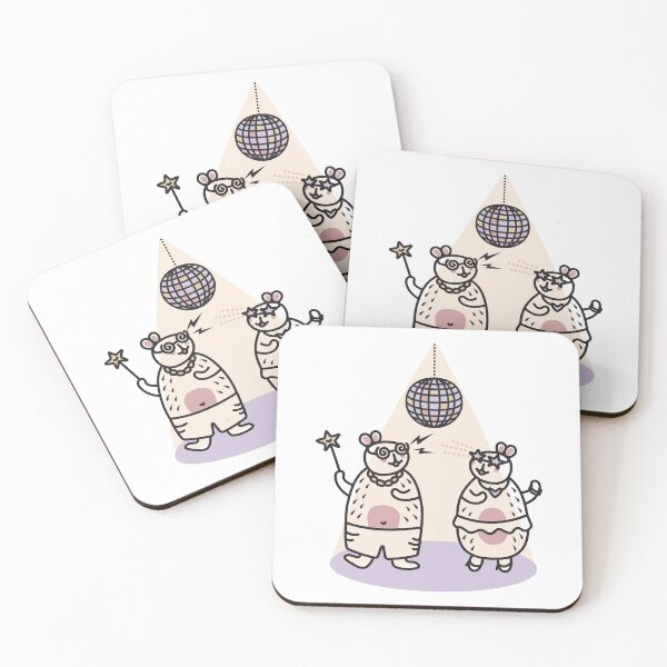 Item preview, Two dancing capybaras in disco designed and sold by OM-lova.