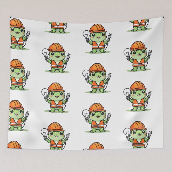 Item preview, A Cute Electrician Frog designed and sold by DWorriBHappi.