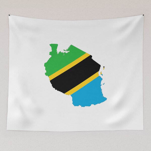 Item preview, Tanzania  flag map designed and sold by tony4urban.