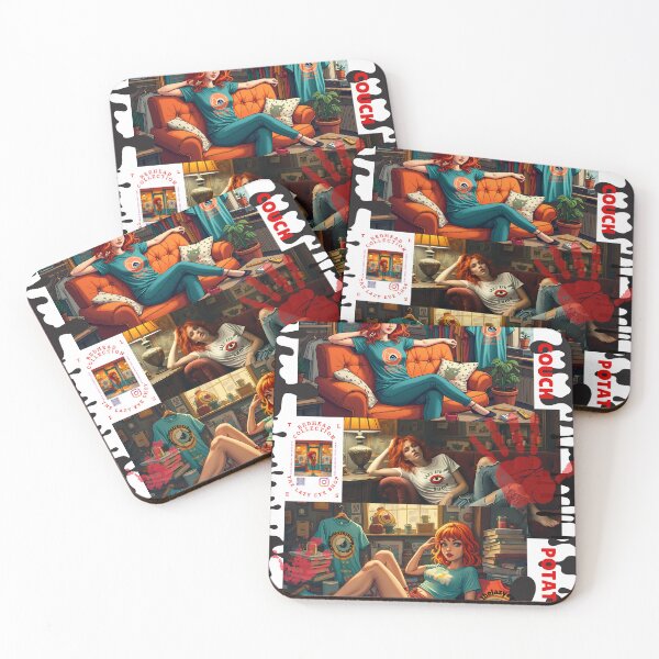 Item preview, 2025 REDHEAD Couch Potato COLLAGE DESIGN designed and sold by THELAZYEYESHOP.