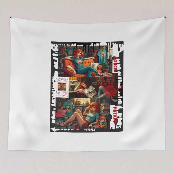 Item preview, 2025 REDHEAD Couch Potato COLLAGE DESIGN designed and sold by THELAZYEYESHOP.