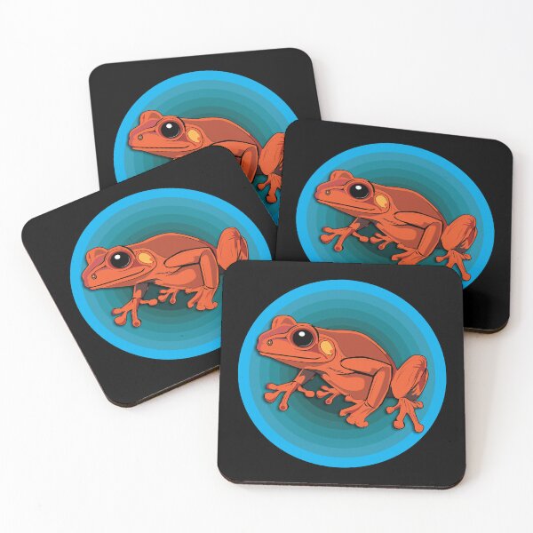 Item preview, Orange Tree Frog Blue Aura designed and sold by RRMStudios.