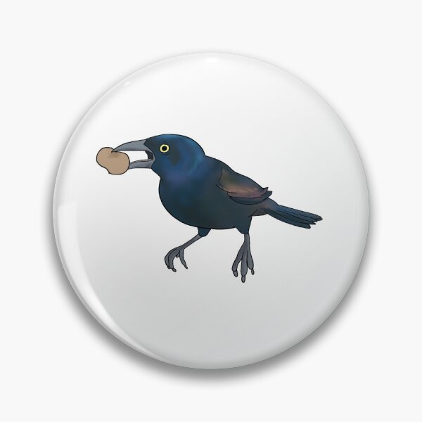 Item preview, Common Grackle with Peanut designed and sold by Fawnadeer.