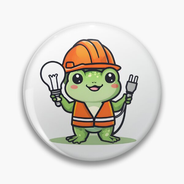 Item preview, A Cute Electrician Frog designed and sold by DWorriBHappi.