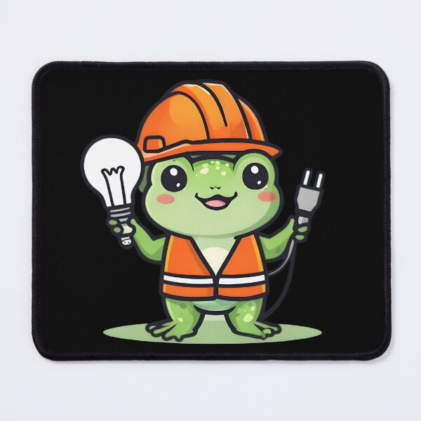 Item preview, A Cute Electrician Frog designed and sold by DWorriBHappi.