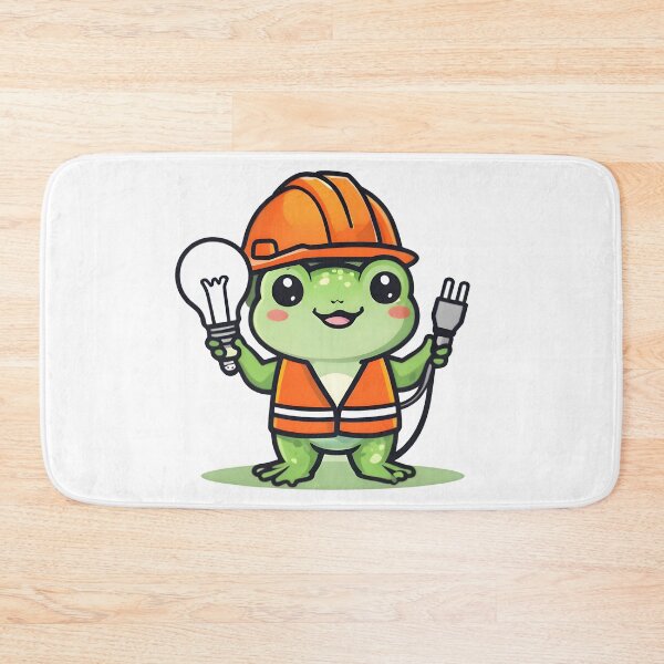 Item preview, A Cute Electrician Frog designed and sold by DWorriBHappi.