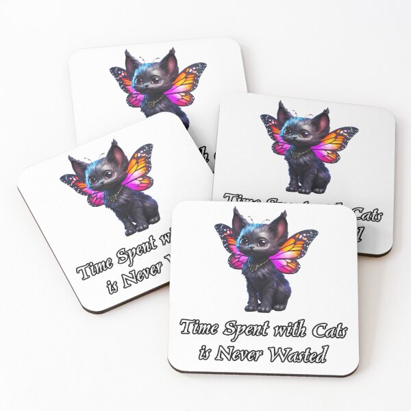 Item preview, Time spent with cats is never wasted - Black Cat quote 1 designed and sold by Tom-Johnson.