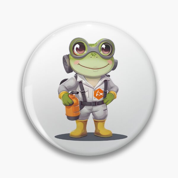 Item preview, A Cute Exterminator Frog designed and sold by DWorriBHappi.