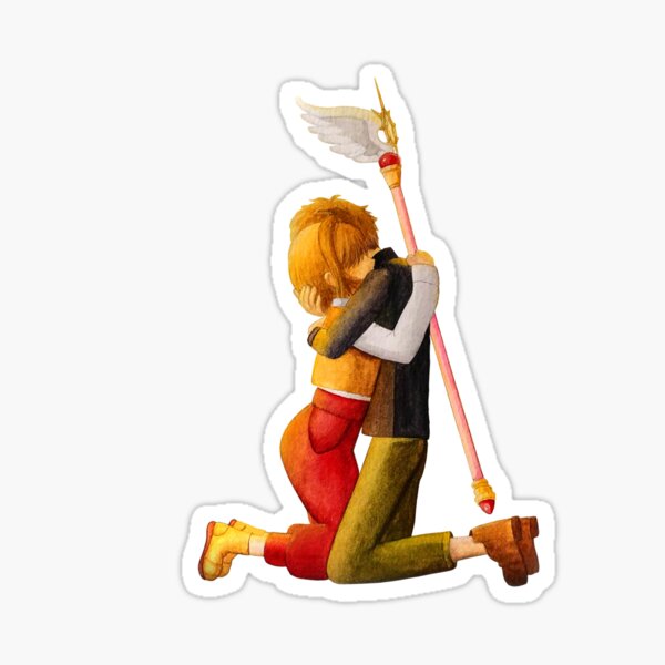 Sakura and Syaoran's hug Sticker