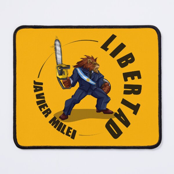 Item preview, Javier milei: Represented as "The LION of FREEDOM" designed and sold by MechanicalART.