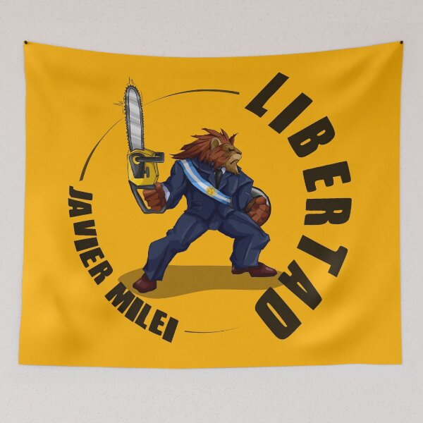 Item preview, Javier milei: Represented as "The LION of FREEDOM" designed and sold by MechanicalART.