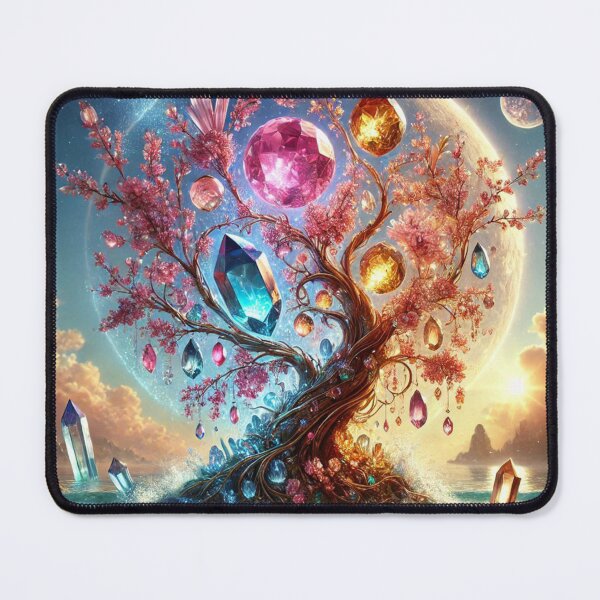 Item preview, Enchanting Fantasy Gemstone Art: Aquamarine, Sapphire, Emerald, designed and sold by ZulryLifestyles.