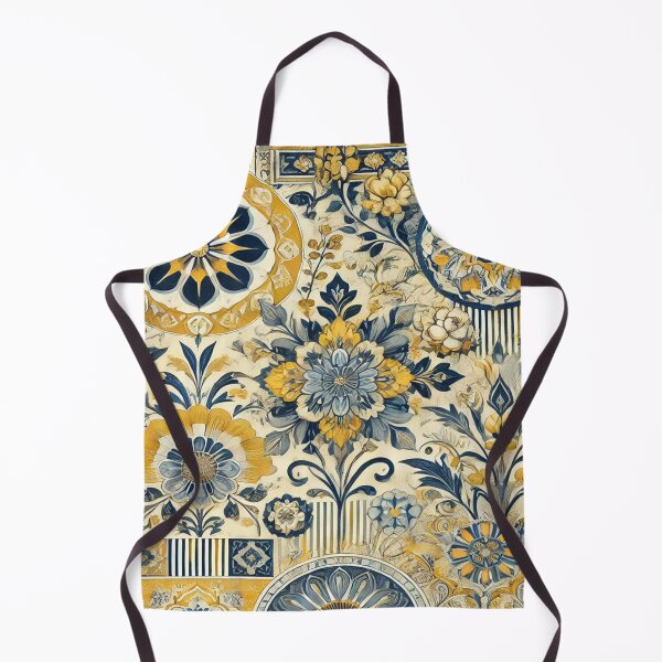 Item preview, Elegant Yellow, Blue, and Indigo Floral Geometric Pattern designed and sold by Zeeshankhan1345.