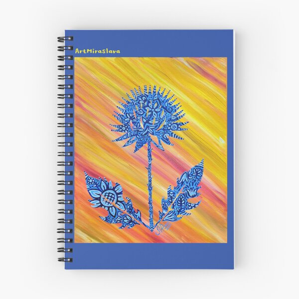 Item preview, The Burdock Of My New Home, 2024, Blue and yellow collection by MiraSlava designed and sold by ArtMiraSlava.