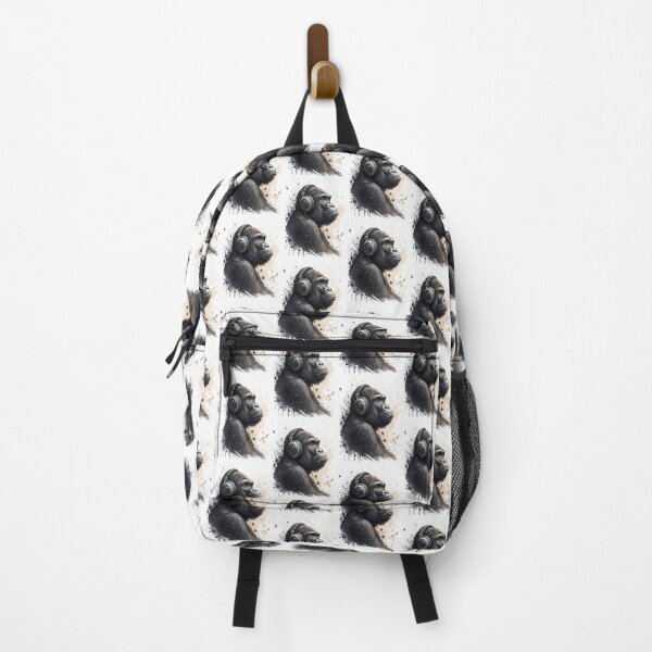Item preview, Cool Gorilla wearing headphones designed and sold by glenwith1na.