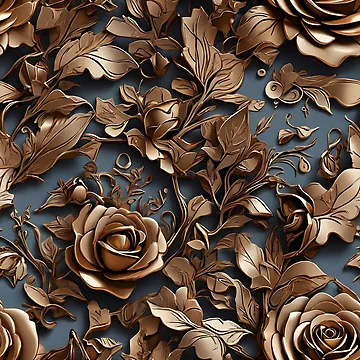 Artwork thumbnail, Bronze Roses Pattern by HOMETOWN86