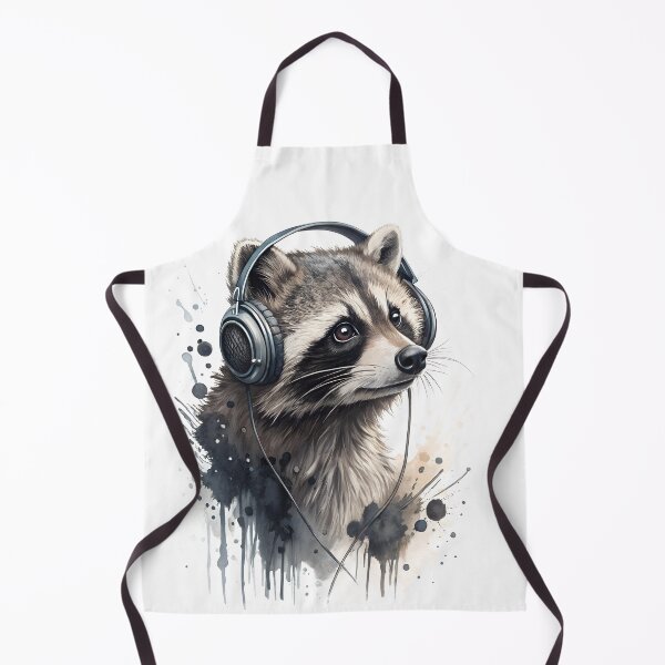 Item preview, Cool Racoon wearing headphones designed and sold by glenwith1na.