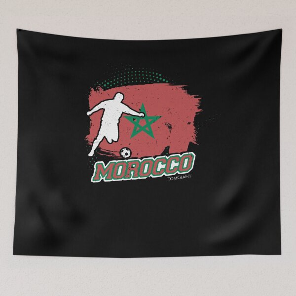 Item preview, Football Soccer Morocco Flag designed and sold by TomGiantDesigns.