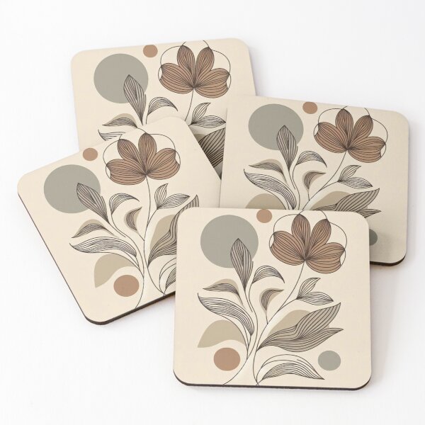 Item preview, Abstract Botanical Line Art on Neutral Background designed and sold by WildStroke.