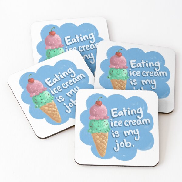 Item preview, Eating Ice Cream is my Job designed and sold by artsbyh.