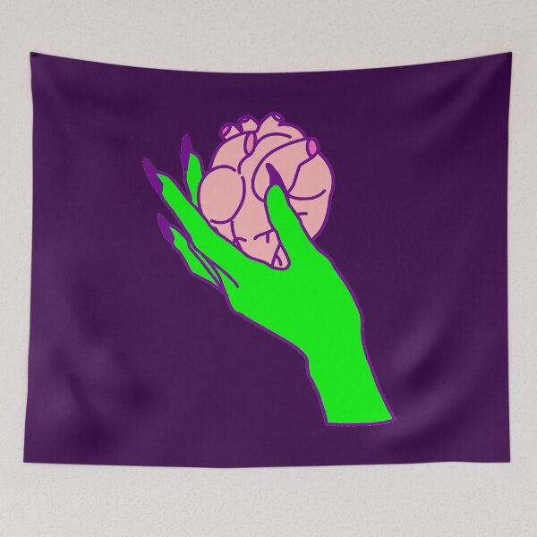 Item preview, goth valentine creepy human heart green hand  designed and sold by Gossip Rag.