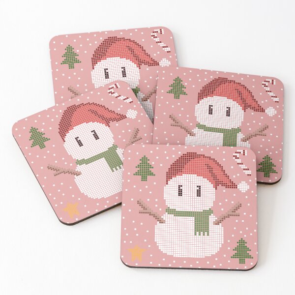 Item preview, Pastel Cute Snowman Pixel Art  designed and sold by ArmsGeoTypo.