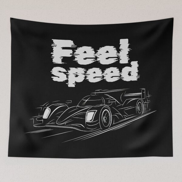 Item preview, Feel Speed Racing Car's Black And White Grey Velocity designed and sold by SplashTastic.