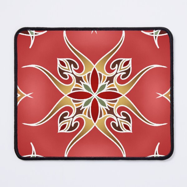 Item preview, Cherry Red and Gold Geometric and line art Seamless pattern designed and sold by ArmsGeoTypo.