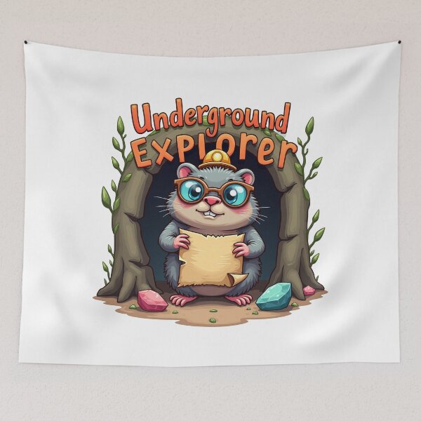 Item preview, Cute underground explorer mole designed and sold by Bulwshop.