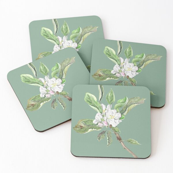 Item preview, Sweet apple blossom (sage green) designed and sold by Naomi-Bulger.