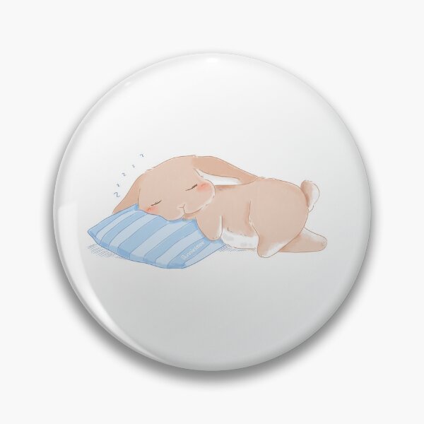 Item preview, Sleeping Baby Bunny with baby blue pillow | Bunniesmee  designed and sold by bunniesmee.