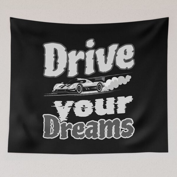 Item preview, Drive Your Dreams Racing Car's Black White Grey Haze designed and sold by SplashTastic.