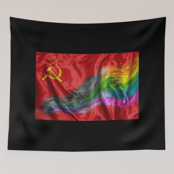 Item preview, 1940's Soviet Union Gay Pride Flag Freedomovich Collective Graphic Design designed and sold by ItsAKinkThing.