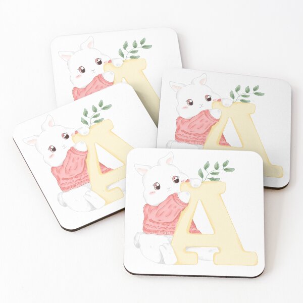 Item preview, A Alphabet Letter Bunny in Soft Watercolor | Bunniesmee  designed and sold by bunniesmee.
