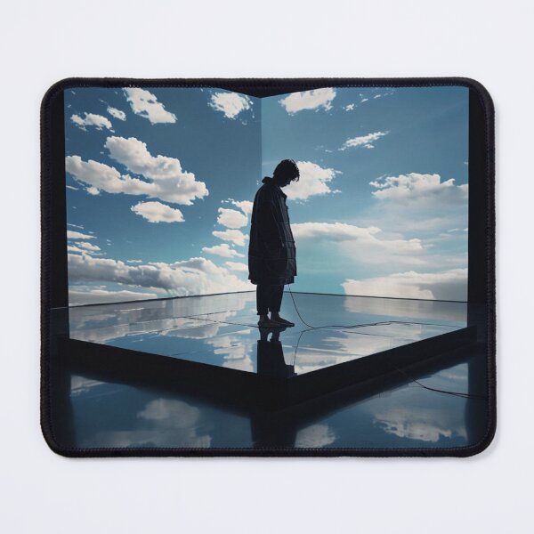 Item preview, Cloud image with human reflected on shiny surface designed and sold by Sigtrix.