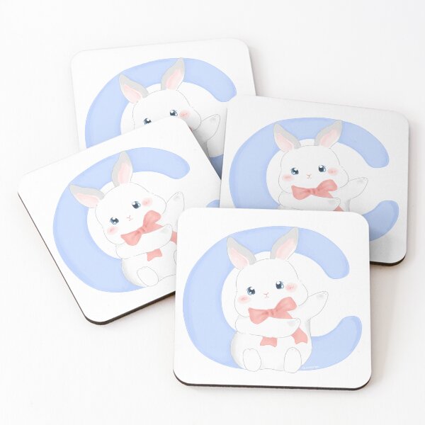 Item preview, C Alphabet Letter Bunny in Soft Watercolor | Bunniesmee  designed and sold by bunniesmee.