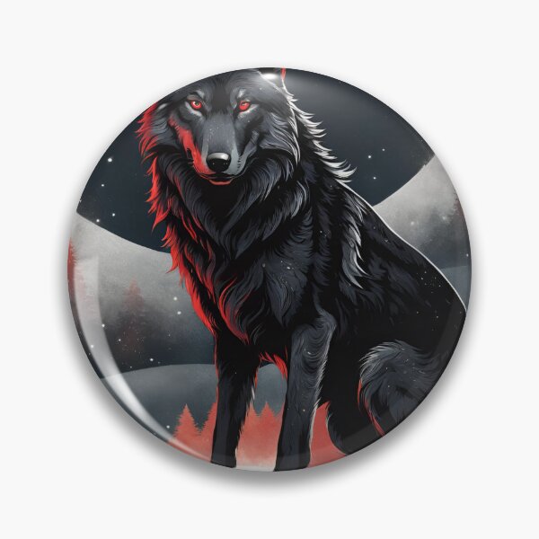 Item preview, Lonely Wolf in the Crescent Moon Night designed and sold by ArtyRed.