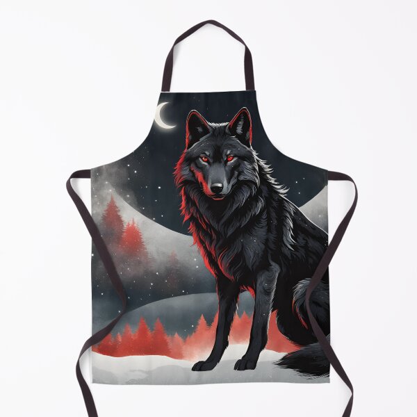 Item preview, Lonely Wolf in the Crescent Moon Night designed and sold by ArtyRed.