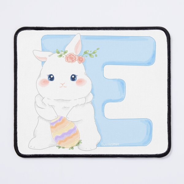 Item preview, E Alphabet Letter Bunny in Soft Watercolor | Bunniesmee  designed and sold by bunniesmee.