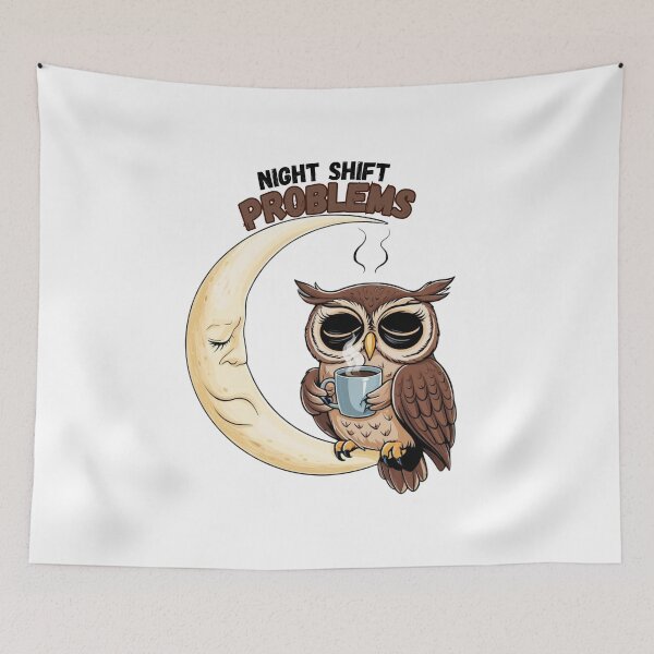 Item preview, Sleepy Owl Night Shift designed and sold by Snicker-Designs.