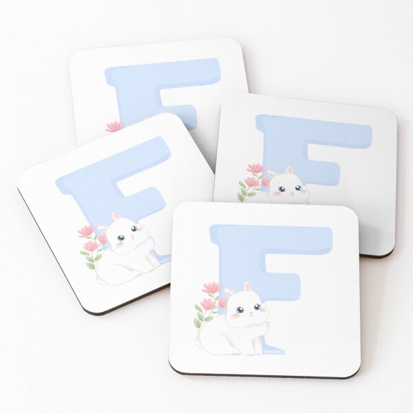 Item preview, F Alphabet Letter Bunny in Soft Watercolor | Bunniesmee  designed and sold by bunniesmee.