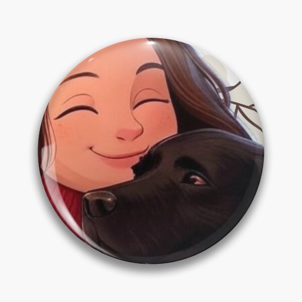 Item preview, Girl hugs Black Labrador designed and sold by Saky08.