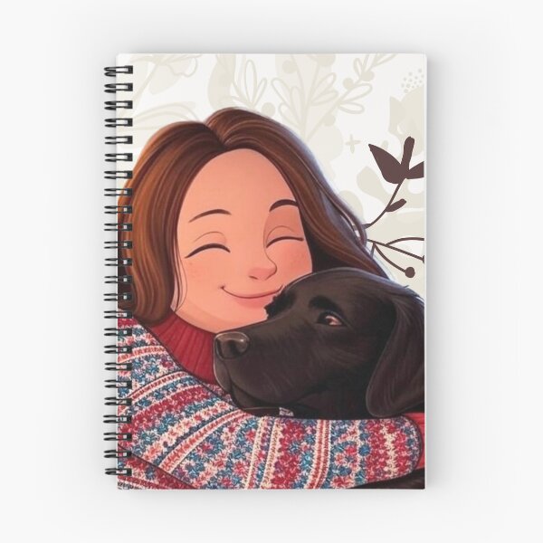 Item preview, Girl hugs Black Labrador designed and sold by Saky08.