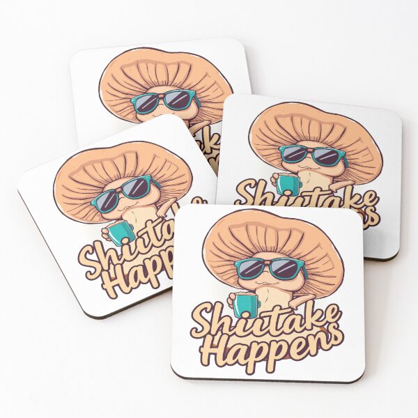 Item preview, Funny Shiitake Mushroom Pun Design - "Shiitake Happens" designed and sold by Vago.