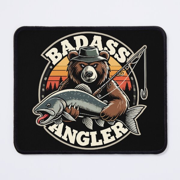Item preview, Tough Angler Bear Fishing Fish Gift designed and sold by Pineapple-Tree.