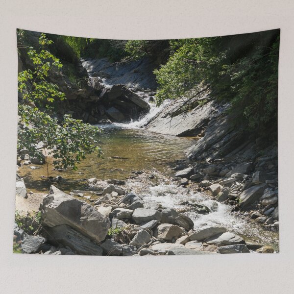 Item preview, Cascading Mountain Stream with Forested Banks designed and sold by Georgia Mizuleva.