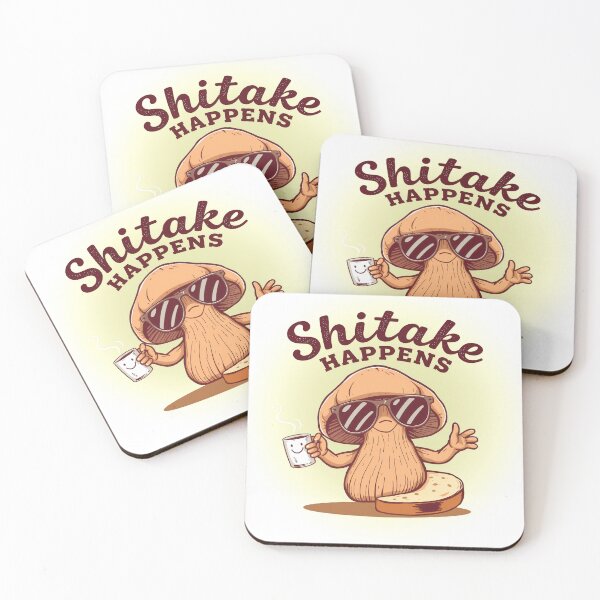Item preview, Cool Shiitake Mushroom Pun Design - "Shiitake Happens" designed and sold by Vago.