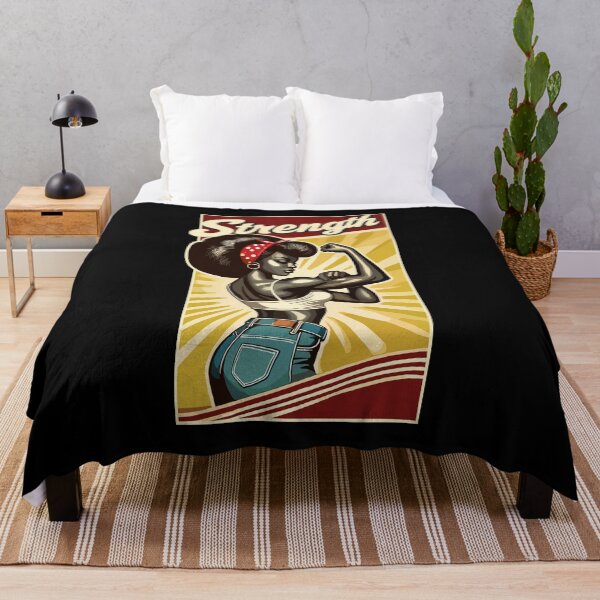 Item preview, Strength strong black woman rockabilly retro gift designed and sold by Pineapple-Tree.