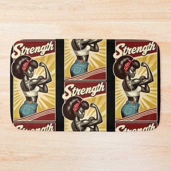 Item preview, Strength strong black woman rockabilly retro gift designed and sold by Pineapple-Tree.