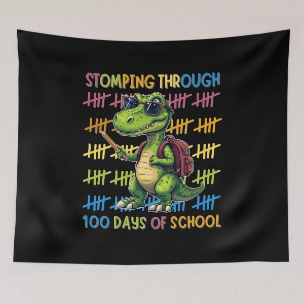 Item preview, Stomping Through 100 Days of School - Fun Dinosaur Design designed and sold by MotivaChic.